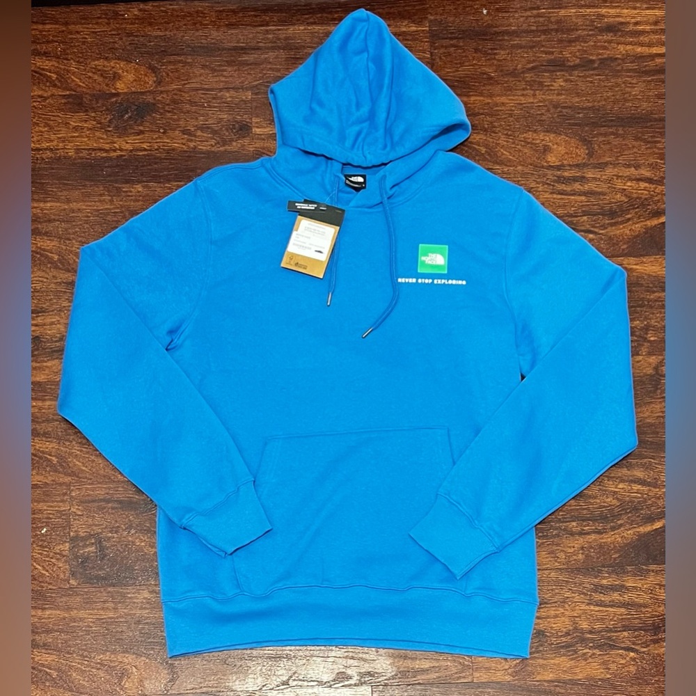 The North Face Men’s Royal blue pullover hoodie, size Large